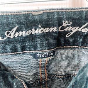 blue AE jean shorts